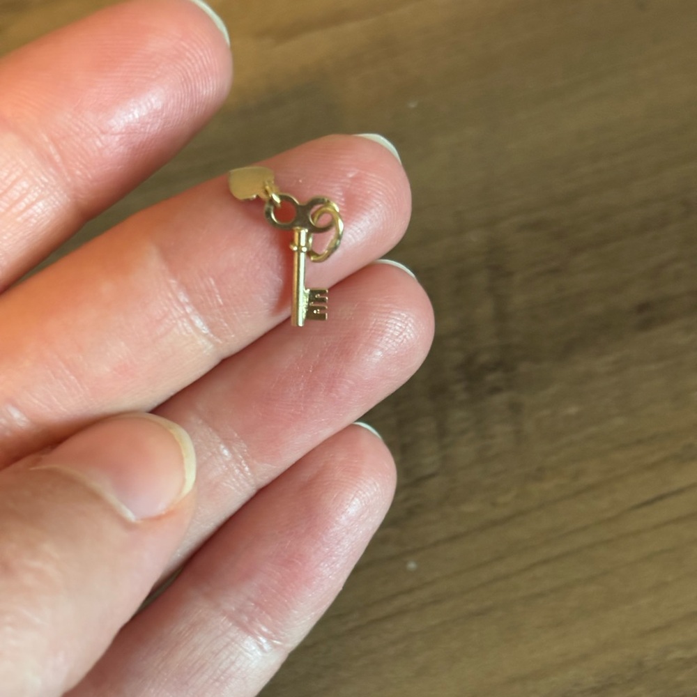 Gold Key Charm Pendant